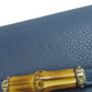 GUCCI Bifold Wallet 257017 Calfskin blue Bamboo
