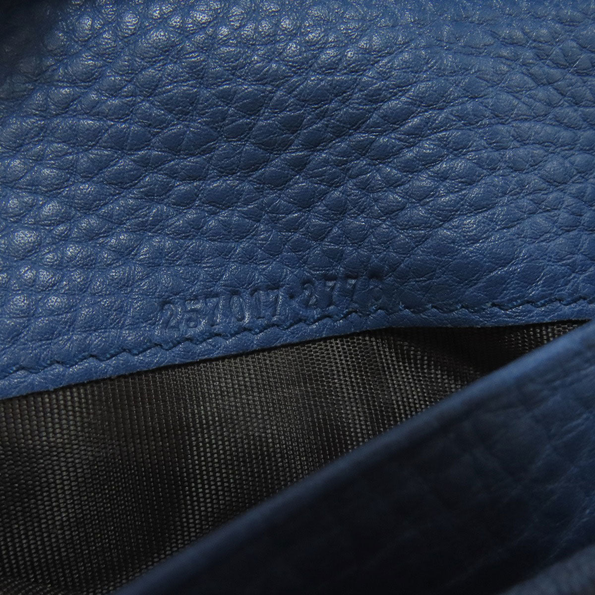 GUCCI Bifold Wallet 257017 Calfskin blue Bamboo