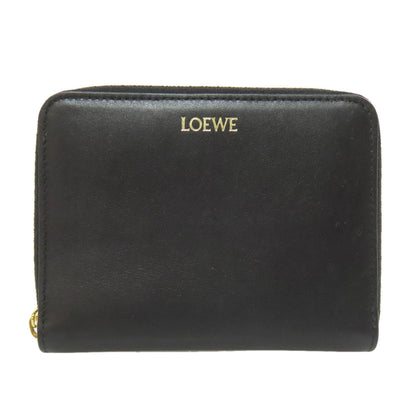 LOEWE Bifold Wallet Calfskin black Knot Compact Zip-Around Wallet
