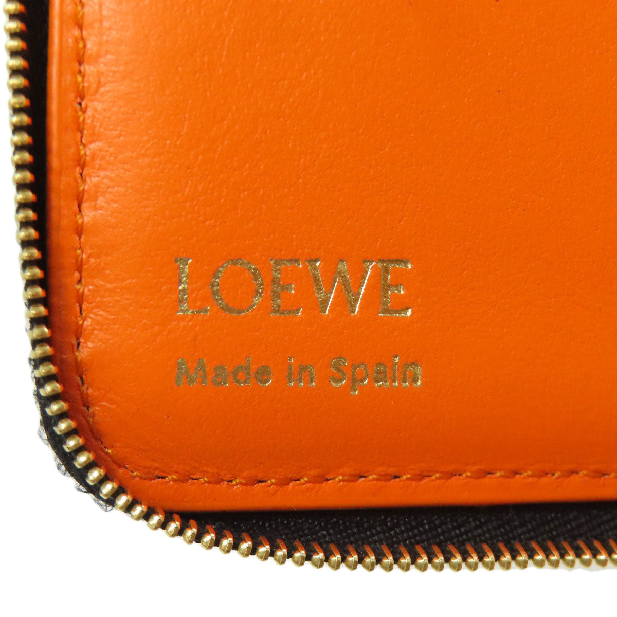LOEWE Bifold Wallet Calfskin black Knot Compact Zip-Around Wallet