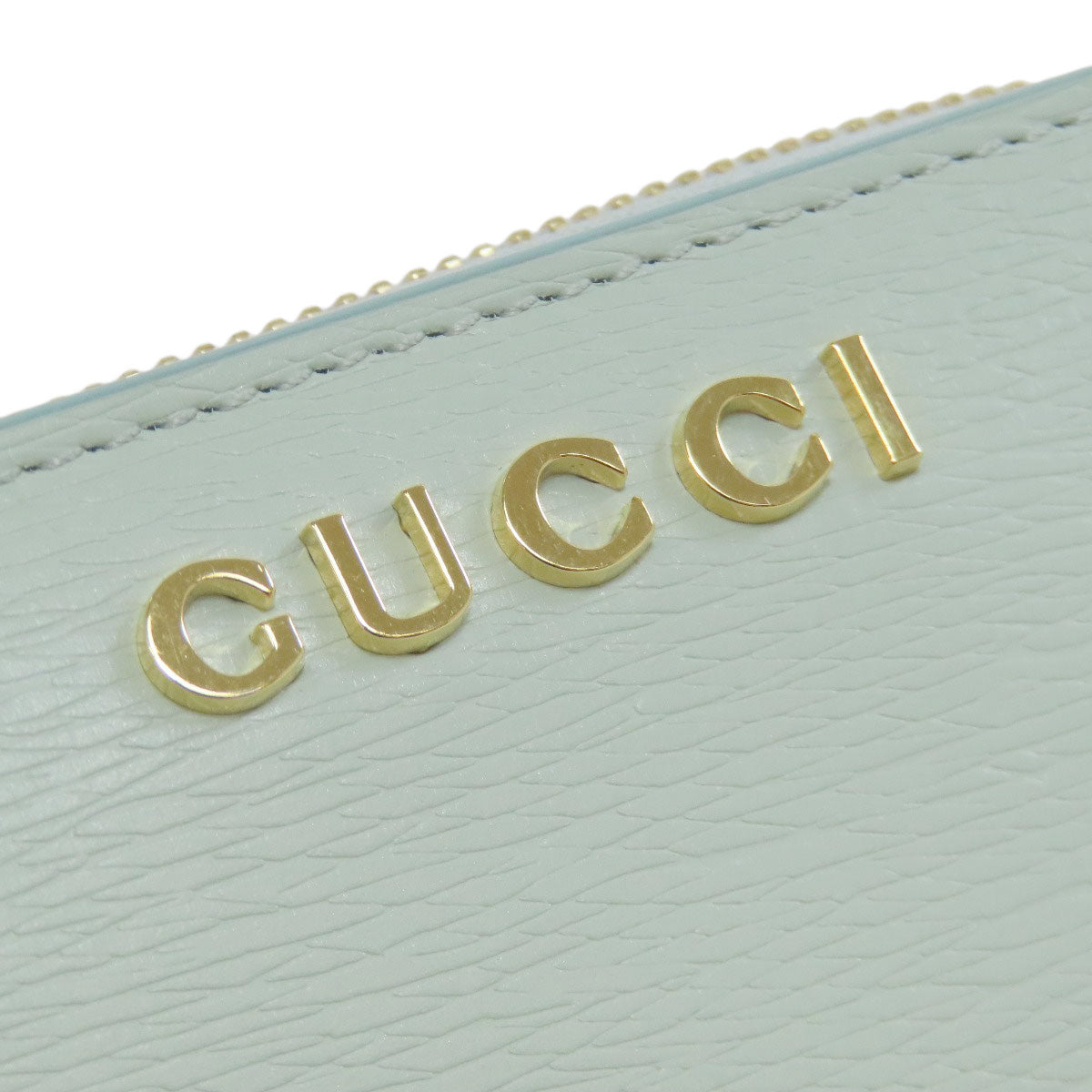 GUCCI Bifold Wallet 772639 Calfskin blue Script Mini Wallet