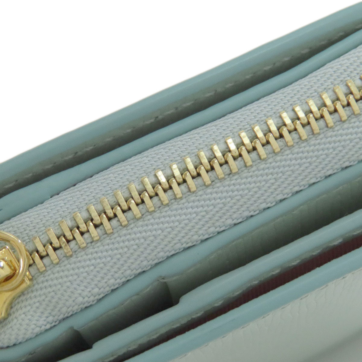 GUCCI Bifold Wallet 772639 Calfskin blue Script Mini Wallet