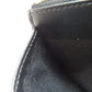 CELINE Coin case leather black Triomphe