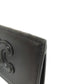 CELINE Coin case leather black Triomphe