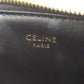 CELINE Coin case leather black Triomphe