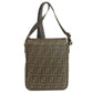 FENDI Shoulder Bag PVC Brown Zucca Pattern