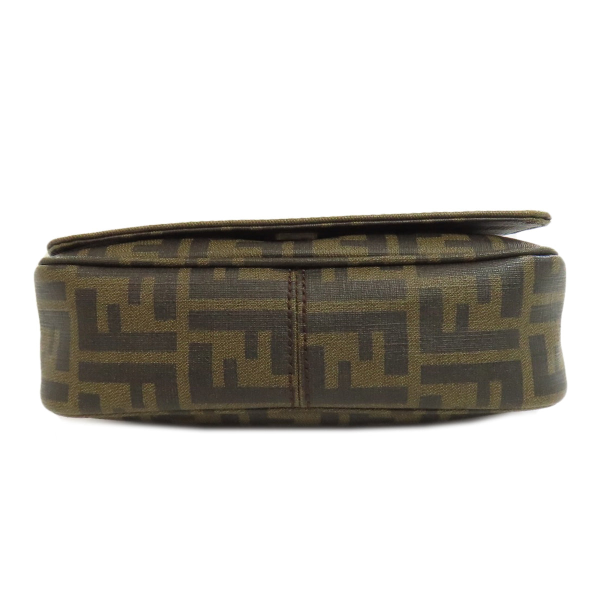 FENDI Shoulder Bag PVC Brown Zucca Pattern