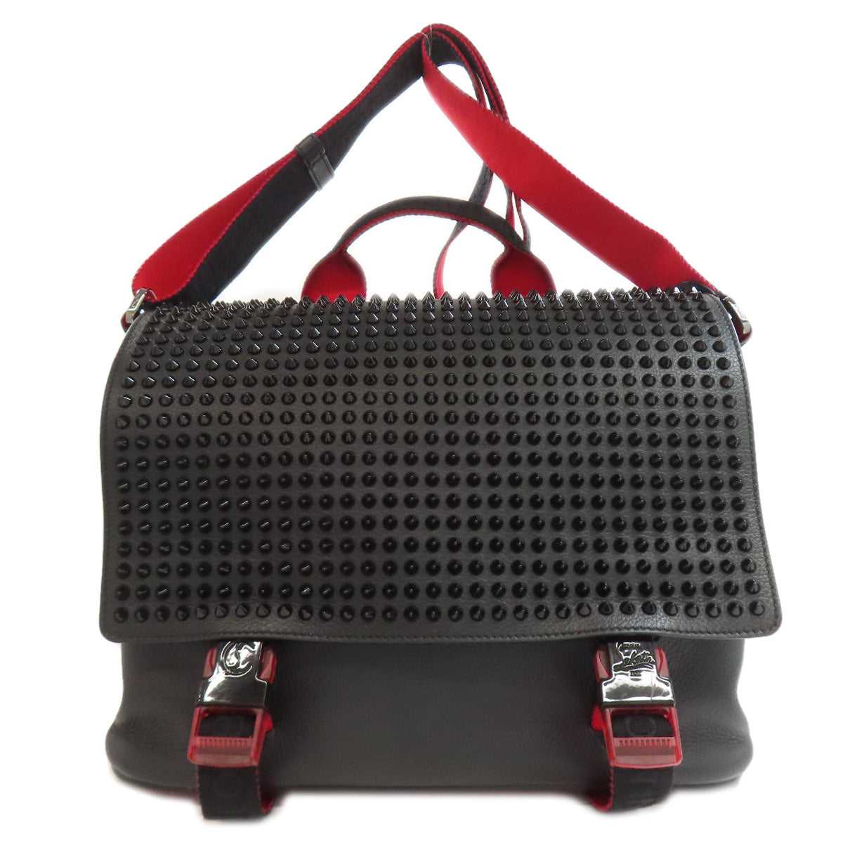 Christian Louboutin Tote Bag leather black Panettone 2WAY