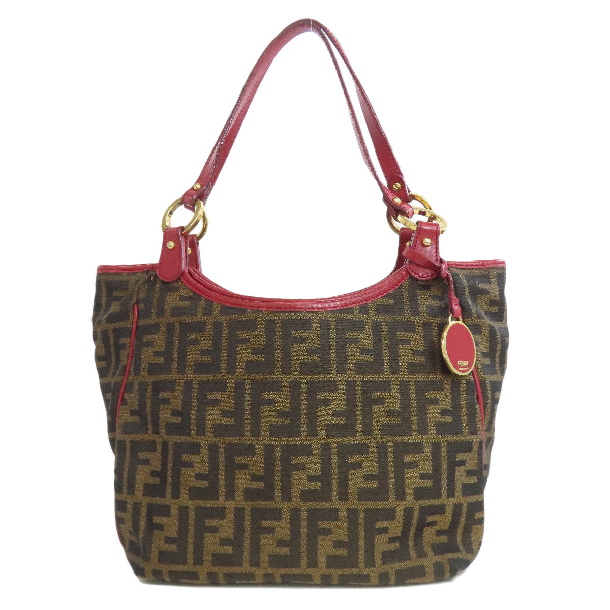 FENDI Tote Bag canvas Brown Zucca Pattern