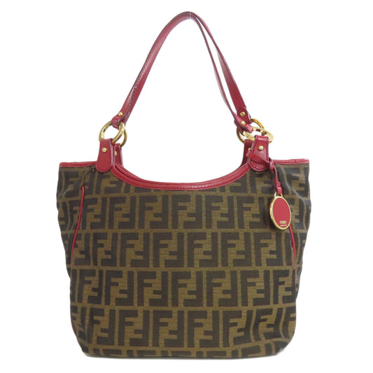 FENDI Tote Bag canvas Brown Zucca Pattern