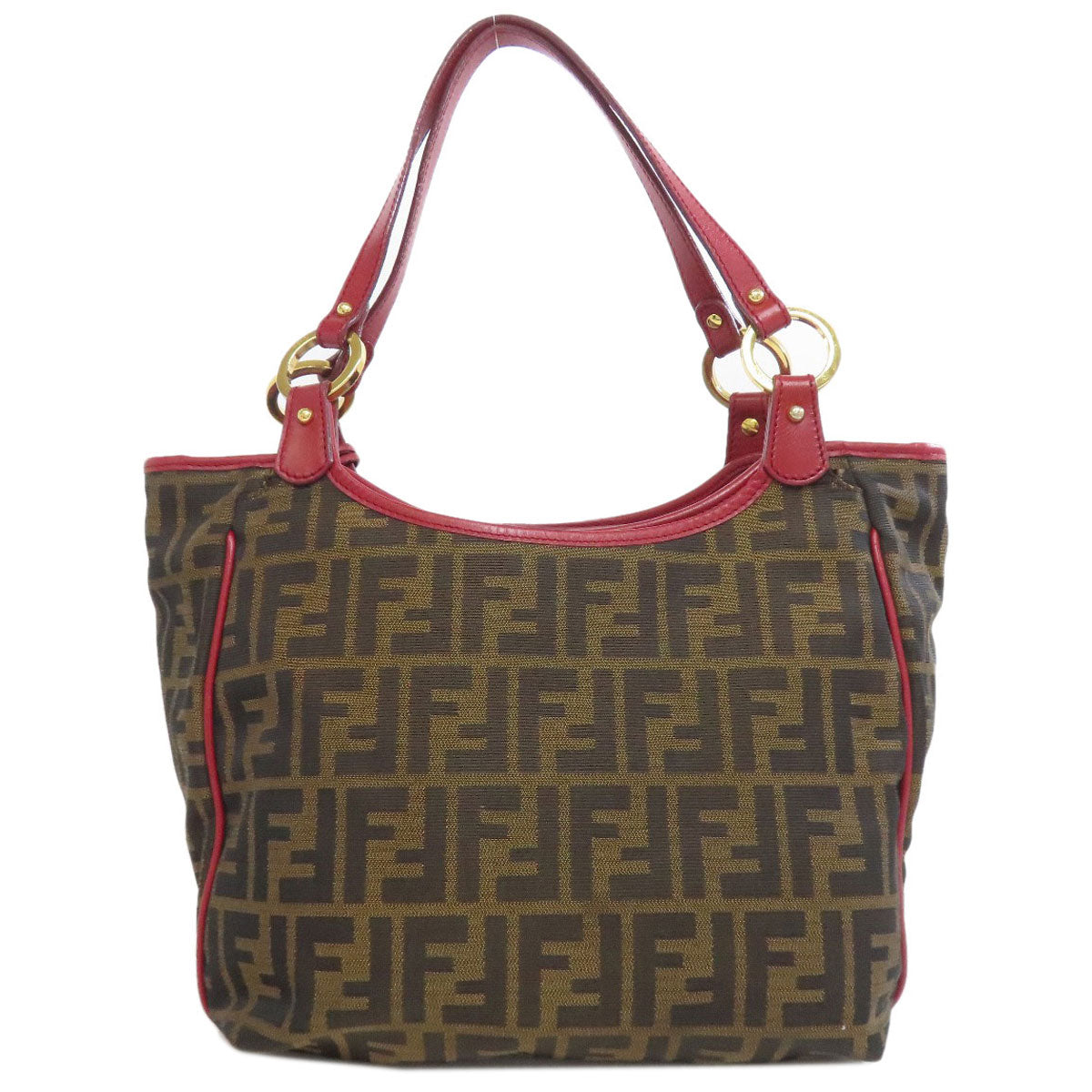 FENDI Tote Bag canvas Brown Zucca Pattern