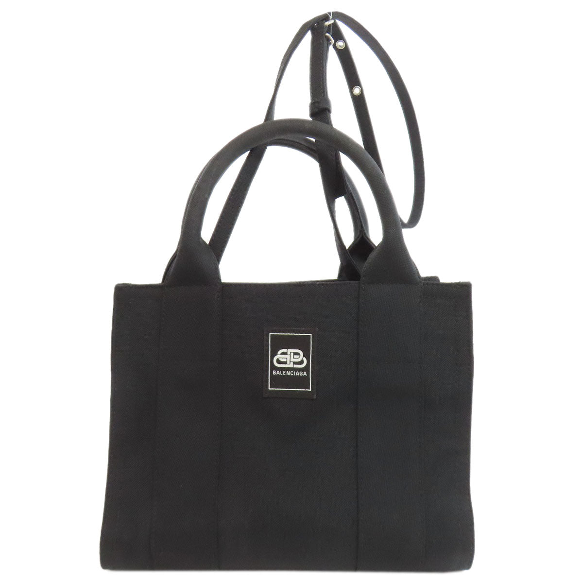 BALENCIAGA Handbag 620882 canvas black 2WAY