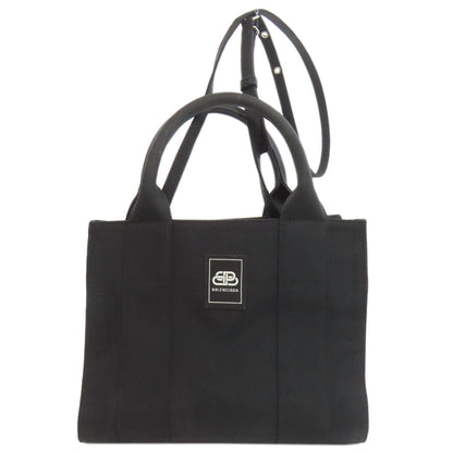 BALENCIAGA Handbag 620882 canvas black 2WAY