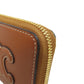 CELINE Coin case leather Brown Triomphe