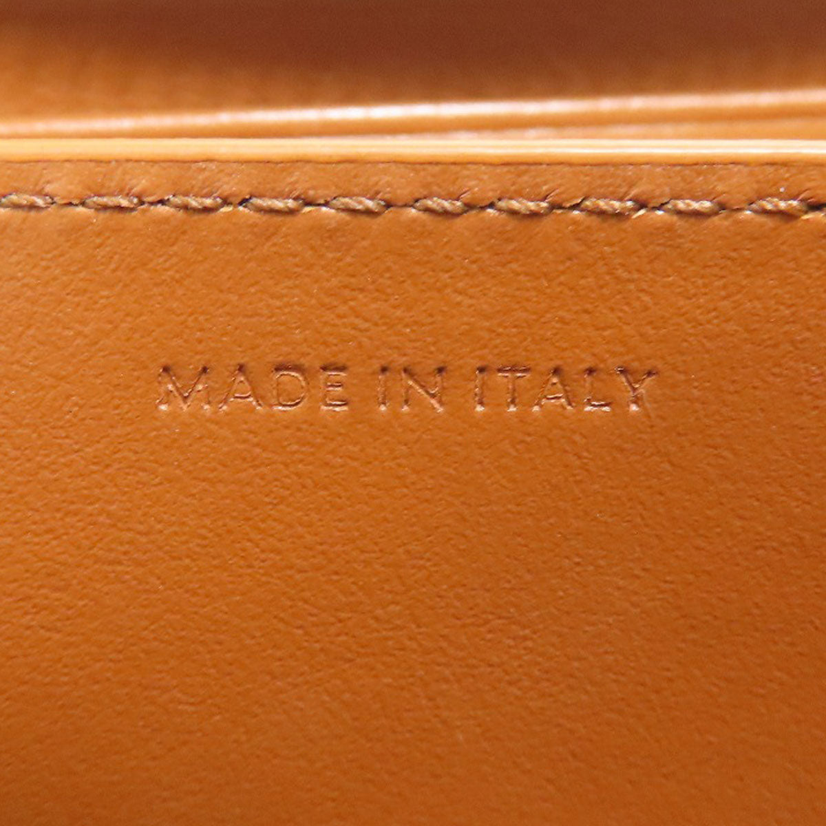 CELINE Coin case leather Brown Triomphe