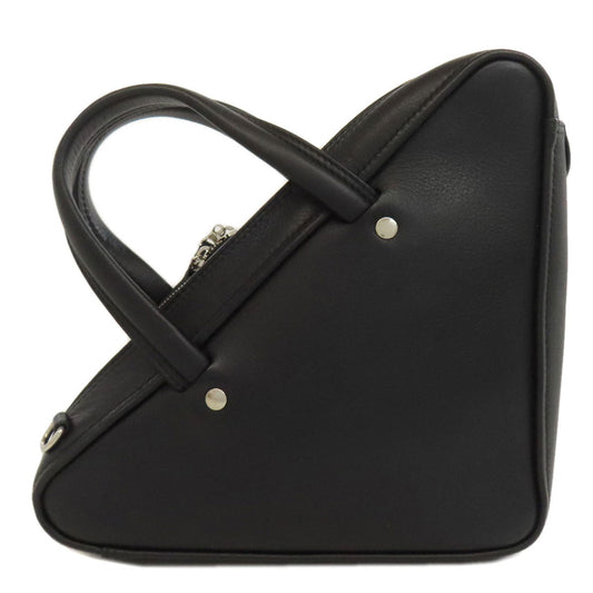 BALENCIAGA Handbag 527272 leather black Triangle Duffle 2WAY