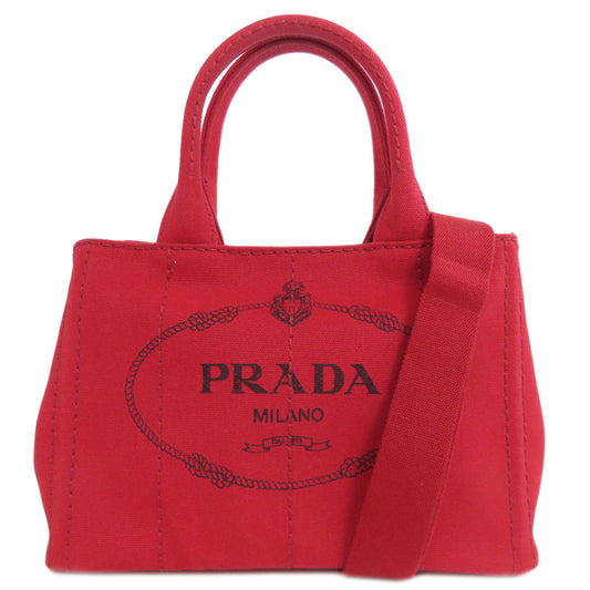 PRADA Handbag 1BG439 canvas Red Canapa mini 2 WAY