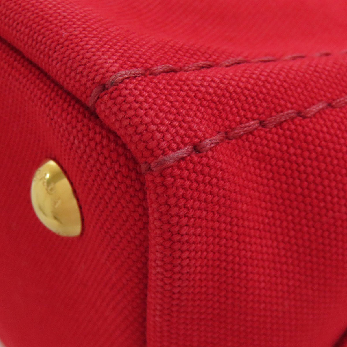 PRADA Handbag 1BG439 canvas Red Canapa mini 2 WAY