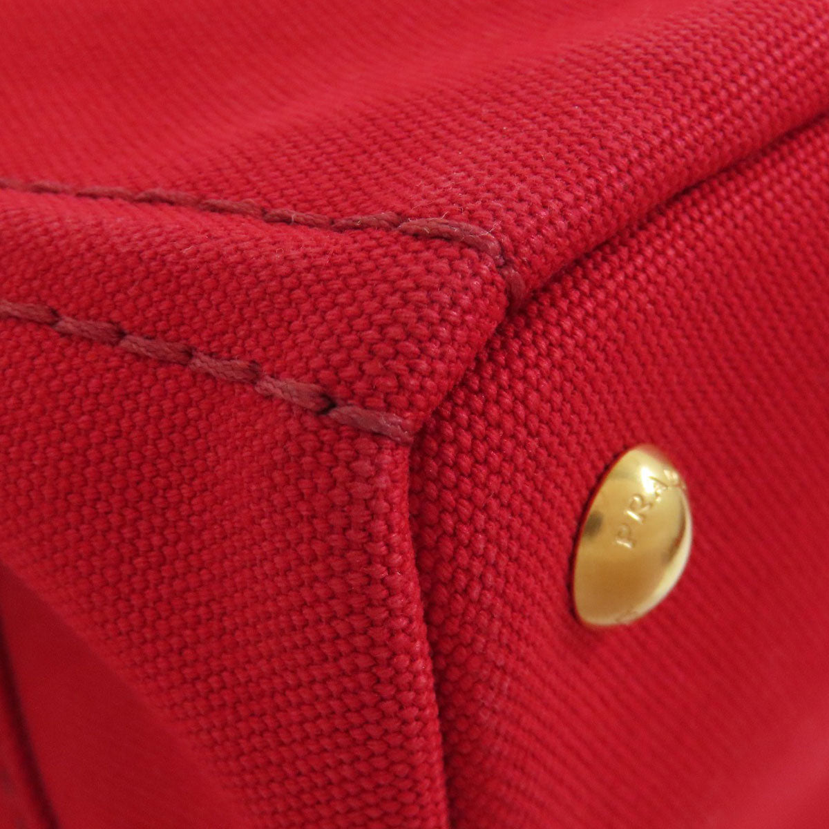 PRADA Handbag 1BG439 canvas Red Canapa mini 2 WAY