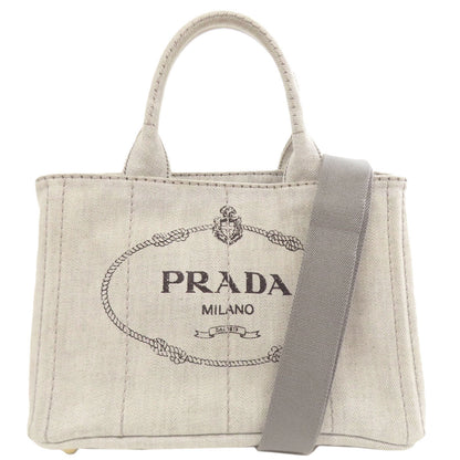 PRADA Handbag denim gray Canapa mini 2 WAY