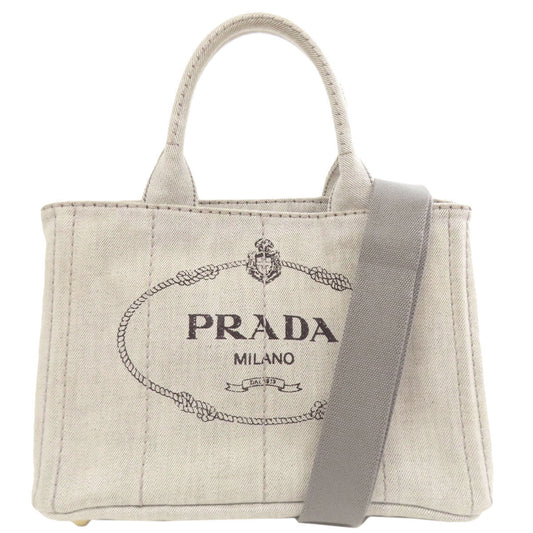 PRADA Handbag denim gray Canapa mini 2 WAY