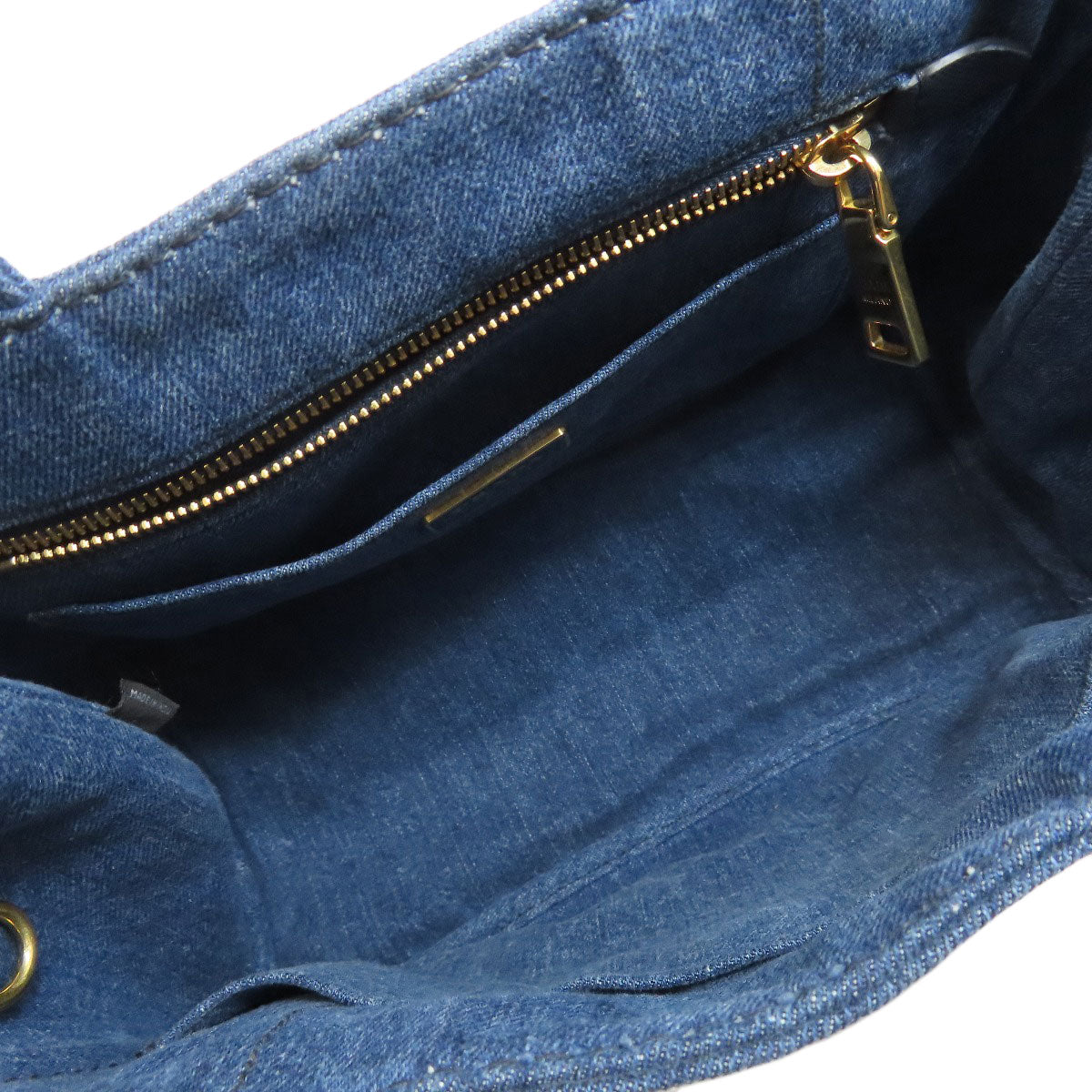 PRADA Handbag denim blue Canapa mini 2 WAY