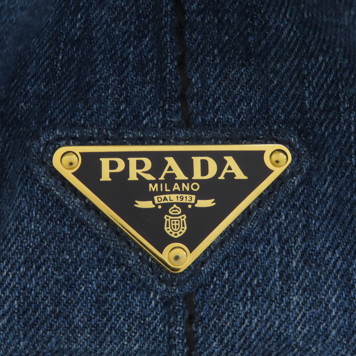 PRADA Handbag denim blue Canapa mini 2 WAY