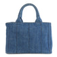PRADA Tote Bag 1BG439 denim blue Canapa mini 2 WAY
