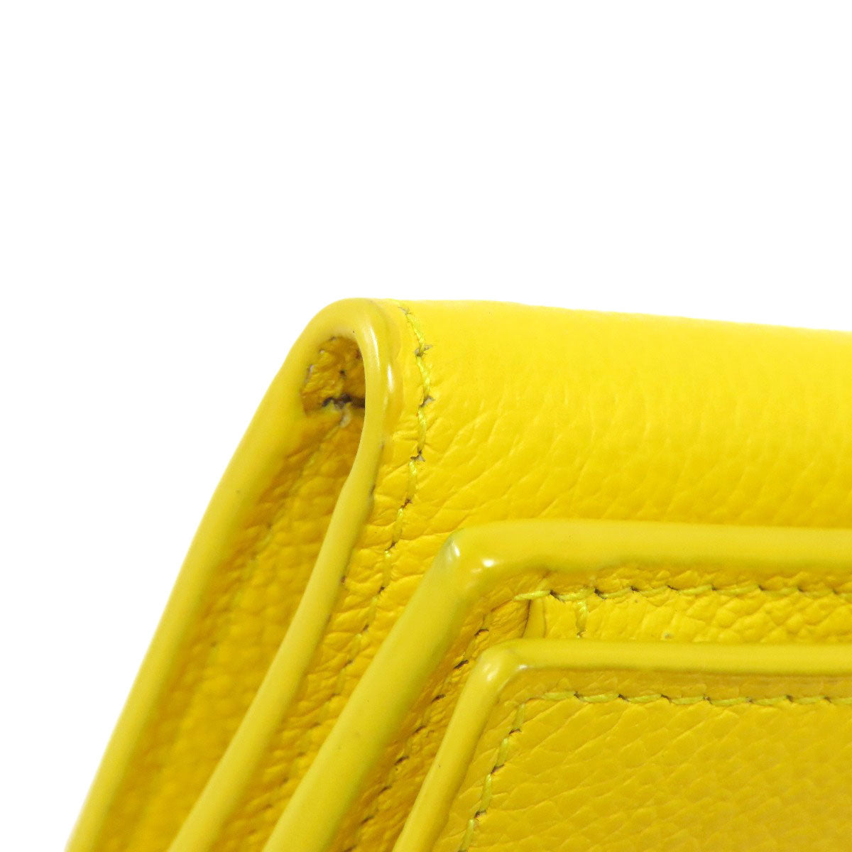 SAINT LAURENT Bifold Wallet leather yellow Compact wall