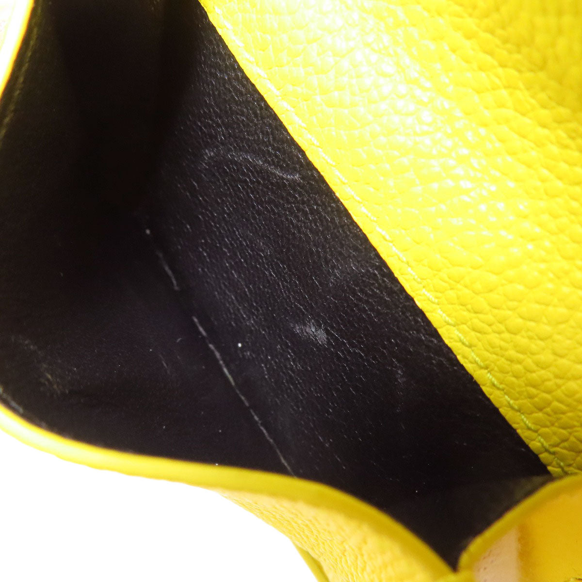 SAINT LAURENT Bifold Wallet leather yellow Compact wall