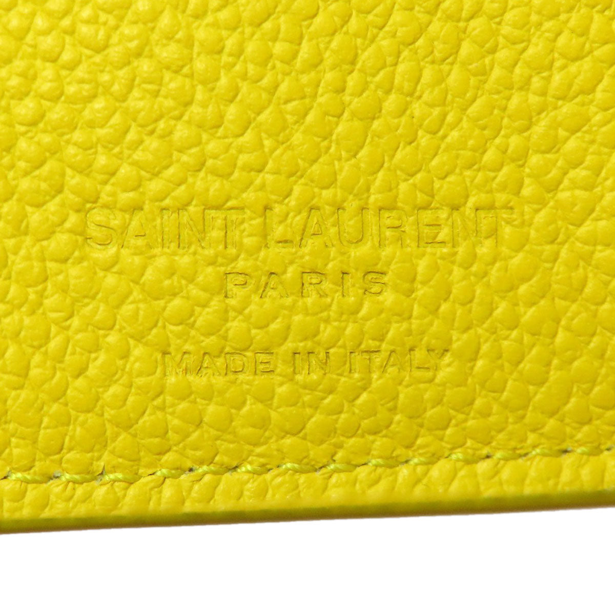 SAINT LAURENT Bifold Wallet leather yellow Compact wall