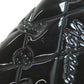 CHANEL Long Wallet Purse Patent leather black Icon SilverMetal