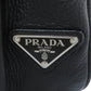 PRADA Shoulder Bag Calfskin black logoMetal