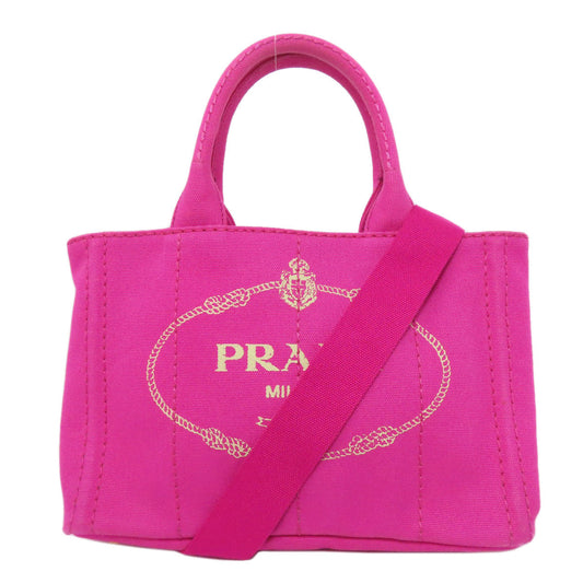 PRADA Handbag canvas pink Canapa mini 2 WAY