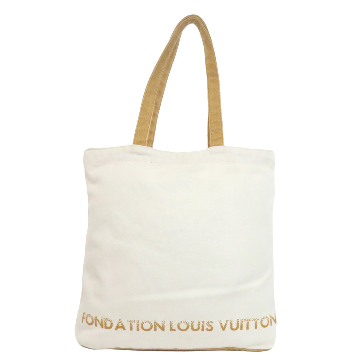 LOUIS VUITTON Tote Bag canvas white Fondation Tote