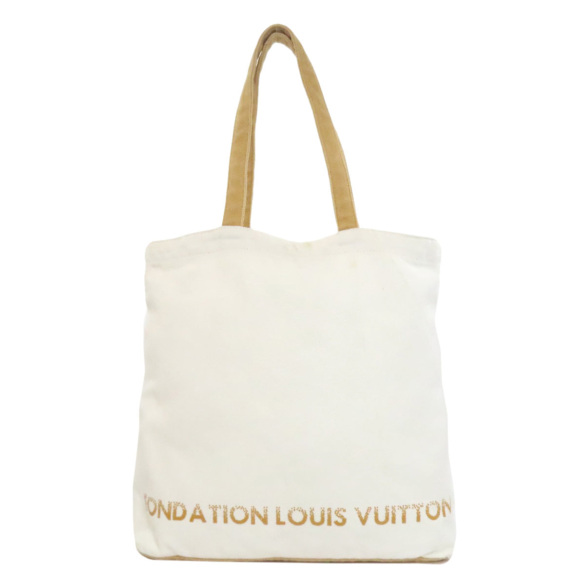 LOUIS VUITTON Tote Bag canvas white Fondation Tote