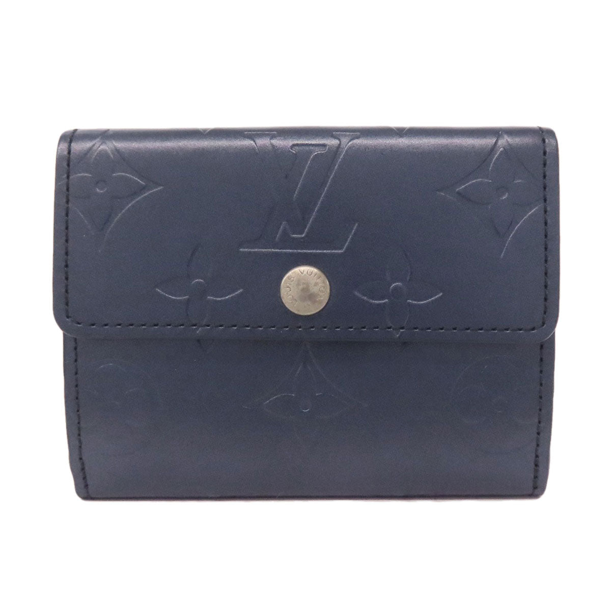 LOUIS VUITTON Bifold Wallet M65125 Monogram mat Navy Ludlow