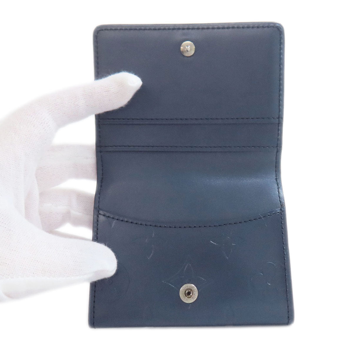 LOUIS VUITTON Bifold Wallet M65125 Monogram mat Navy Ludlow
