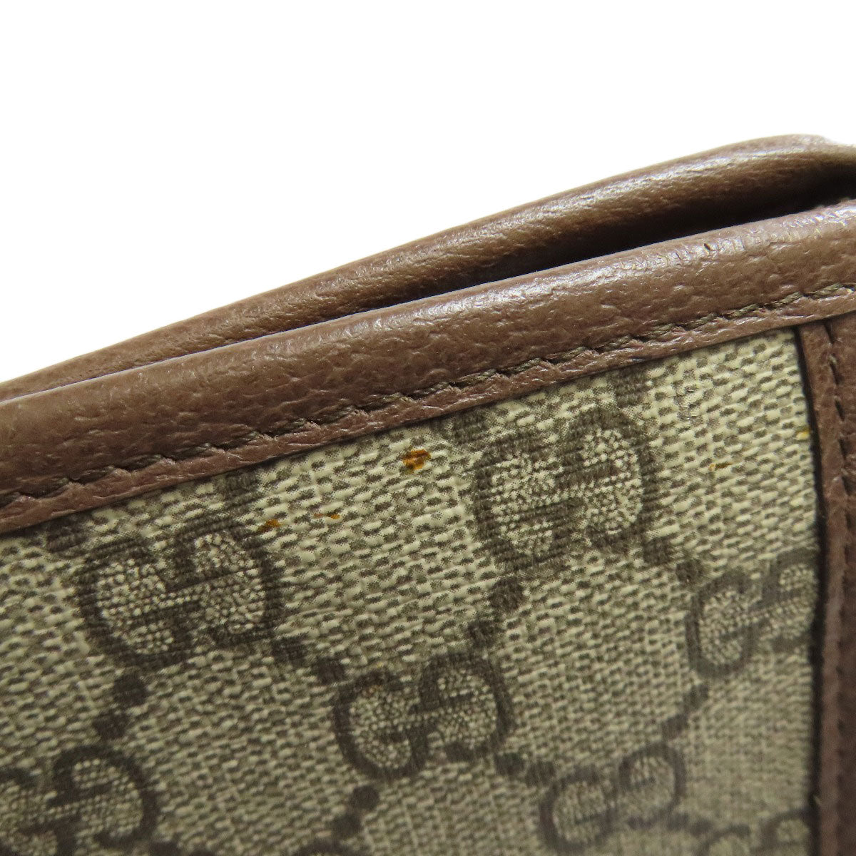 GUCCI Clutch bag 598234 PVC Brown Off-White Medium Pouch in GG Supreme