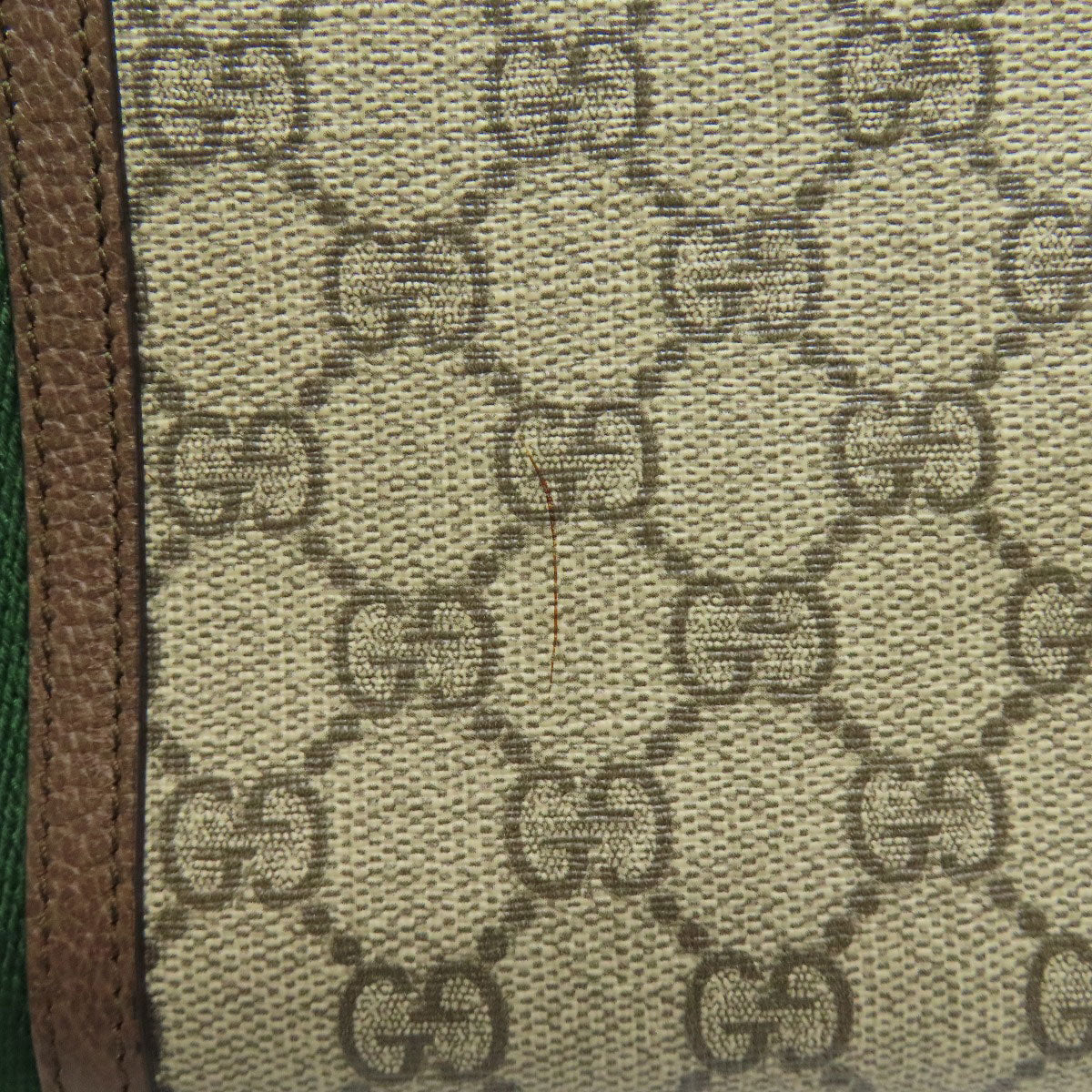 GUCCI Clutch bag 598234 PVC Brown Off-White Medium Pouch in GG Supreme