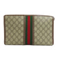 GUCCI Clutch bag 598234 PVC Brown Off-White Medium Pouch in GG Supreme