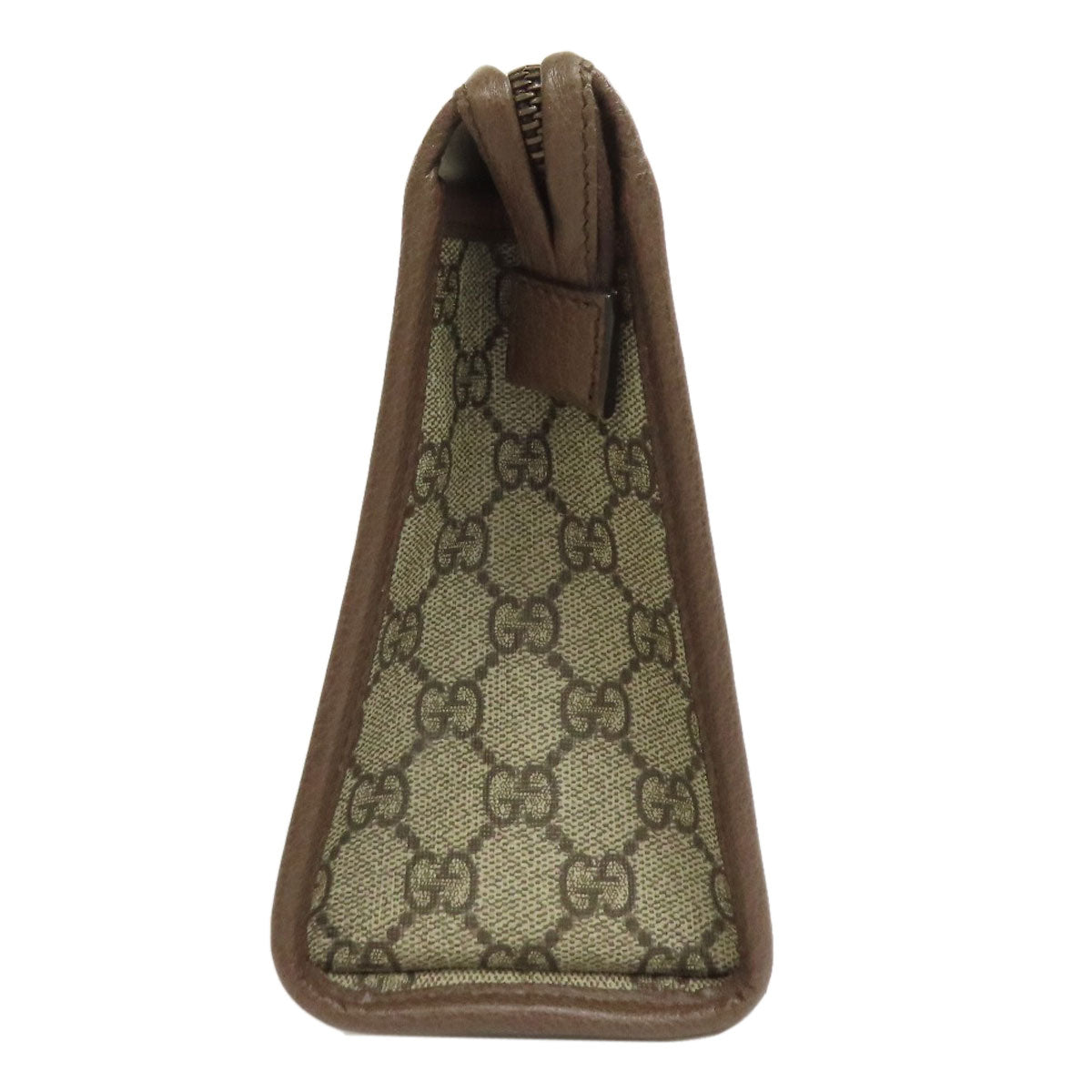 GUCCI Clutch bag 598234 PVC Brown Off-White Medium Pouch in GG Supreme