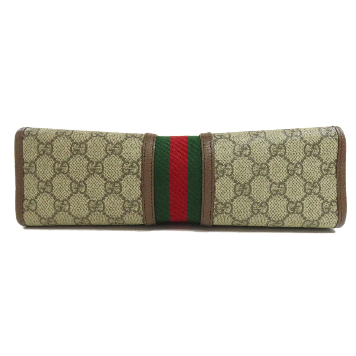 GUCCI Clutch bag 598234 PVC Brown Off-White Medium Pouch in GG Supreme