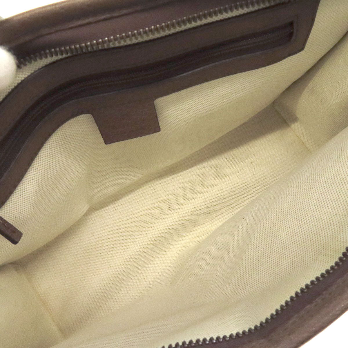 GUCCI Clutch bag 598234 PVC Brown Off-White Medium Pouch in GG Supreme