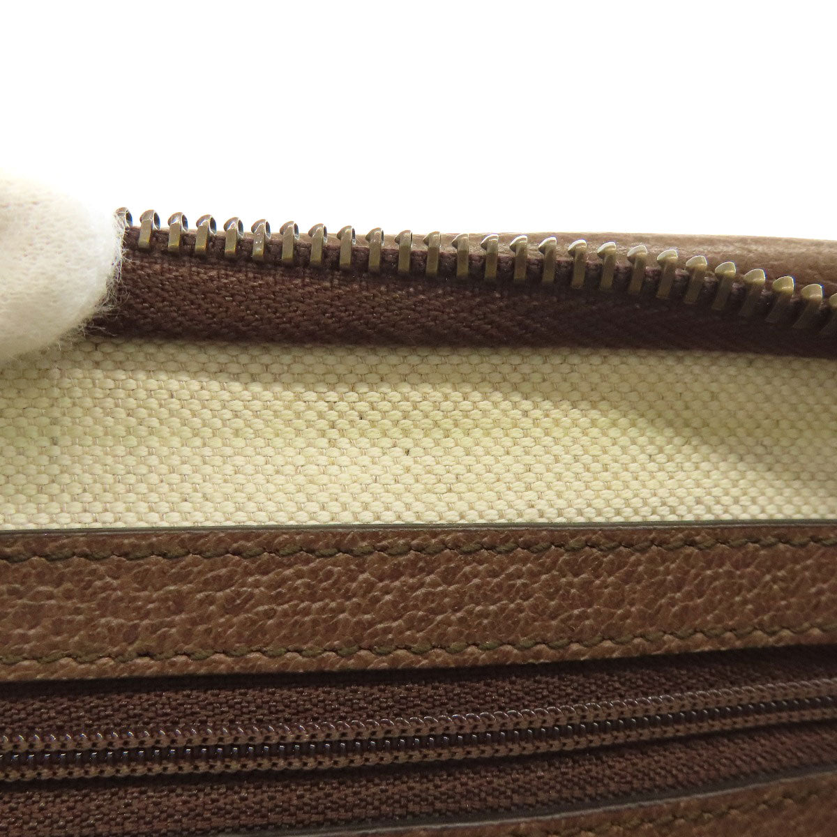 GUCCI Clutch bag 598234 PVC Brown Off-White Medium Pouch in GG Supreme