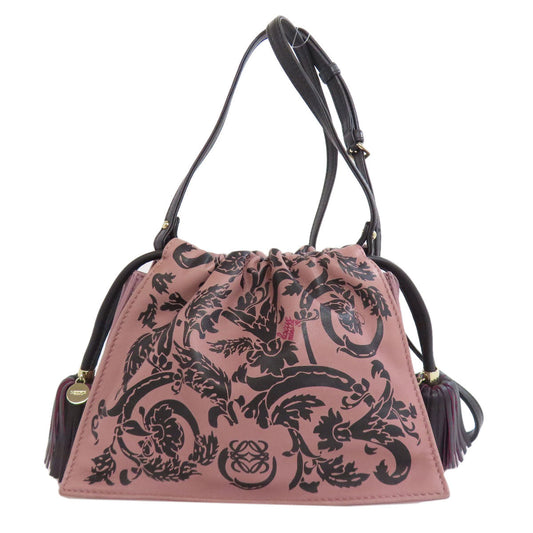 LOEWE Shoulder Bag lambskin purple Barocco