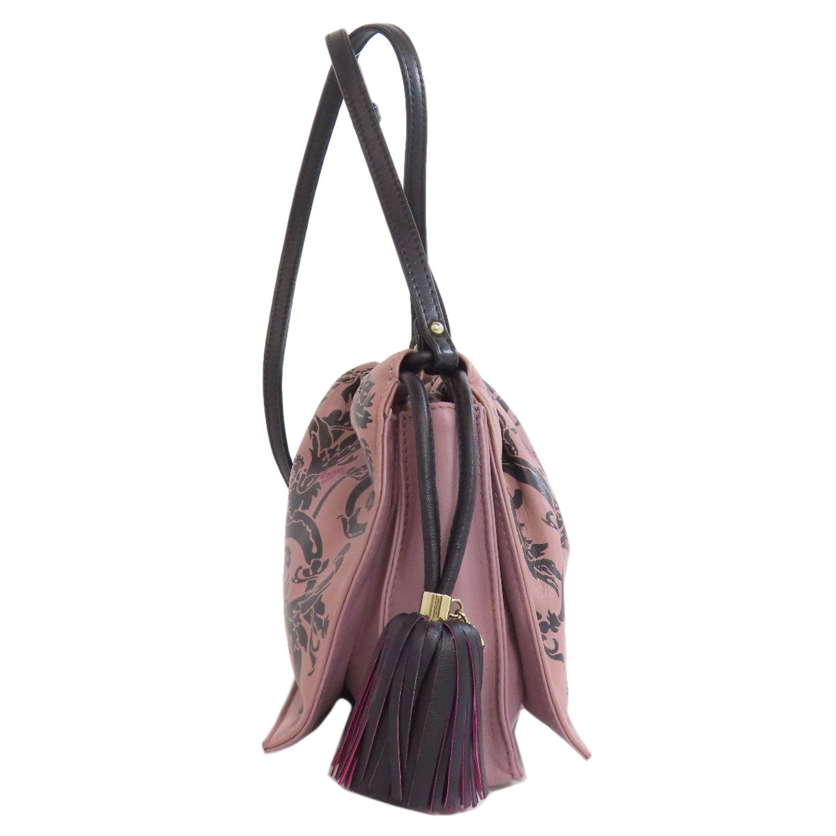 LOEWE Shoulder Bag lambskin purple Barocco