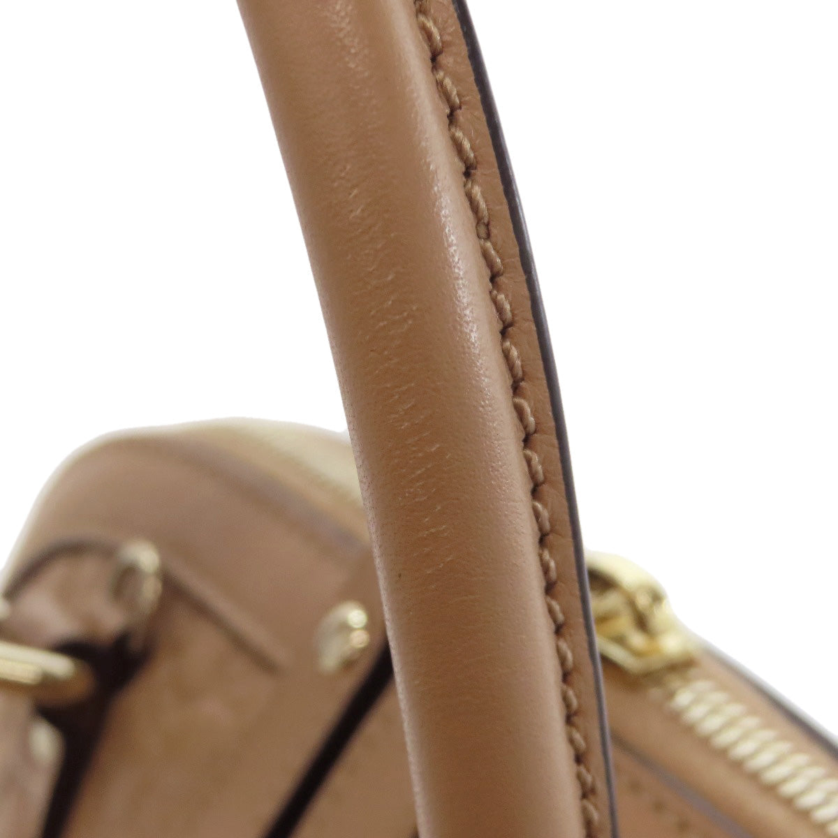 GUCCI Handbag 449654 Calfskin beige GG Signature Microssima Outlet 2-Way