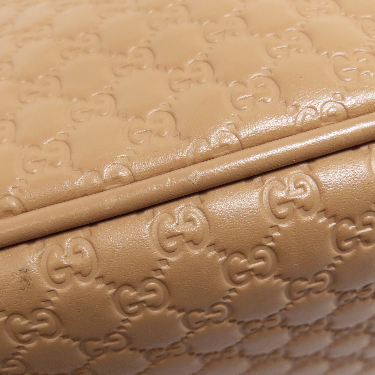 GUCCI Handbag 449654 Calfskin beige GG Signature Microssima Outlet 2-Way