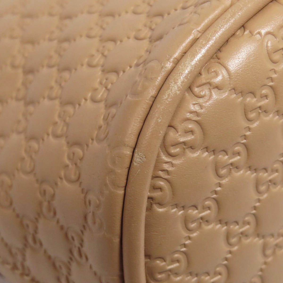 GUCCI Handbag 449654 Calfskin beige GG Signature Microssima Outlet 2-Way